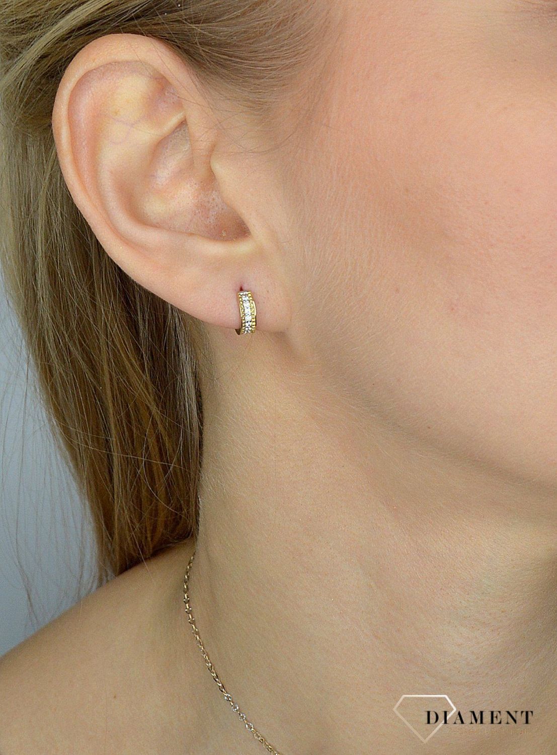 Złote kolczyki dla dziewczynki koła KL4818 ✓Kolczyki złote w Sklepie z Biżuterią zegarki-diament.pl✓.jpg